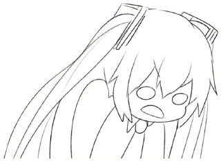 😨 emoji Hatsune Miku by @LawKraft Telegram sticker 16 of 35