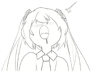 😍 emoji Hatsune Miku by @LawKraft Telegram sticker 14 of 35