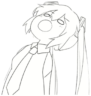 😳 emoji Hatsune Miku by @LawKraft Telegram sticker 24 of 35