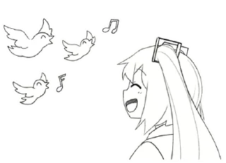 Sticker from Hatsune Miku by @LawKraft