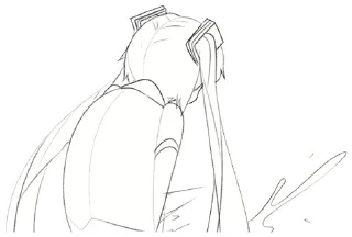 🤤 emoji Hatsune Miku by @LawKraft Telegram sticker 20 of 35