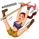 😄 emoji Tomb Raider Telegram sticker 16 of 30