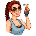 👋 emoji Tomb Raider Telegram sticker 5 of 30