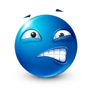 😟 emoji Blue guy Telegram sticker 17 of 69