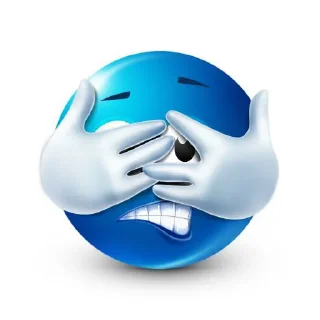 🫣 emoji Blue guy Telegram sticker 11 of 69