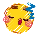 😴 emoji Больше стиков тут: @stikery4 Telegram sticker 9 of 49