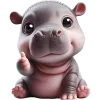 👍 emoji Бегемотик @Nyasticks Telegram sticker 19 of 42