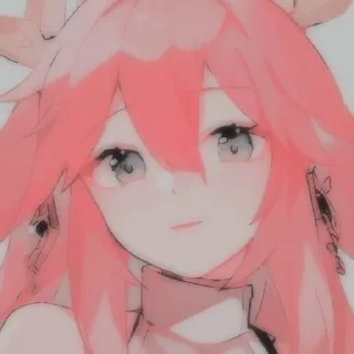 💗 emoji яэ мико богиня. Telegram sticker 6 of 23