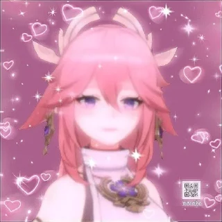 💗 emoji яэ мико богиня. Telegram sticker 16 of 23