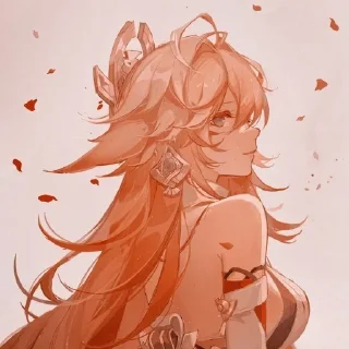 💗 emoji яэ мико богиня. Telegram sticker 10 of 23