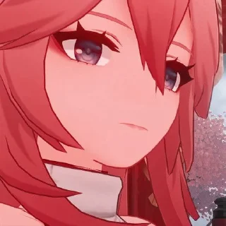 💗 emoji яэ мико богиня. Telegram sticker 12 of 23