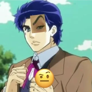 🤨 emoji Для переговоров с Джоджофагами Telegram sticker 5 of 13