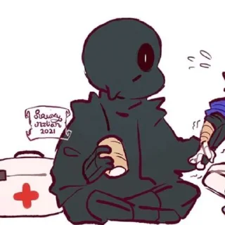 ⌚️ emoji Nightmare sans | @ish_crim Telegram sticker 24 of 30