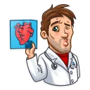 😘 emoji Skeptical Doc Telegram sticker 2 of 36