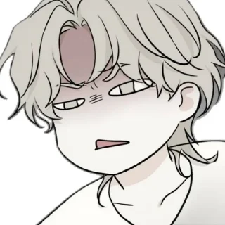 🤨 emoji ❀ yaoi   @yaoychikkkkk ❀ Telegram sticker 12 of 50