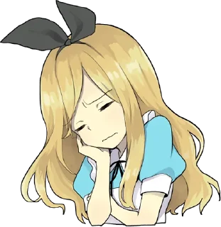 🙁 emoji Pom's Alice ENG :: @line_stickers Telegram sticker 18 of 40