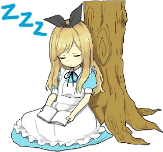 😴 emoji Pom's Alice ENG :: @line_stickers Telegram sticker 6 of 40