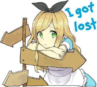 😕 emoji Pom's Alice ENG :: @line_stickers Telegram sticker 13 of 40