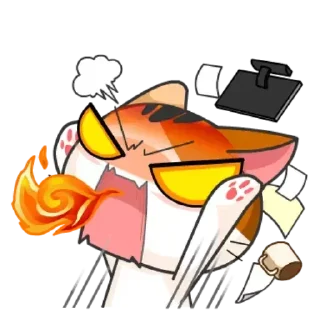 😡 emoji Japanese Kitten Telegram sticker 21 of 30