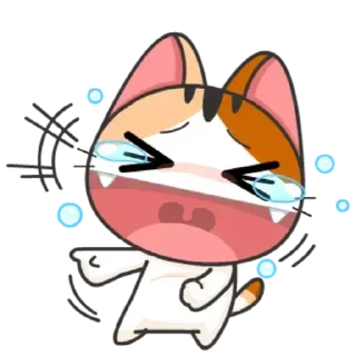 🤣 emoji Japanese Kitten Telegram sticker 6 of 30