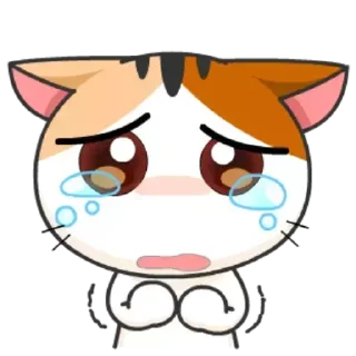 😢 emoji Japanese Kitten Telegram sticker 23 of 30