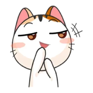 😏 emoji Japanese Kitten Telegram sticker 8 of 30