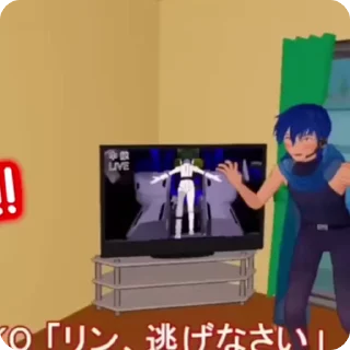 😈 emoji ★|@Riupo |< MMD Kaito ★ Telegram sticker 8 of 50