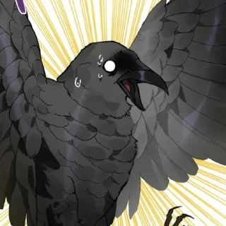 😱 emoji I have become a crow Telegram sticker 6 of 77