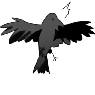 😨 emoji I have become a crow Telegram sticker 10 of 77