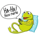 😀 emoji Kermit the Frog Telegram sticker 23 of 30