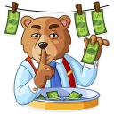 🤫 emoji Bull & Bear Telegram sticker 23 of 35
