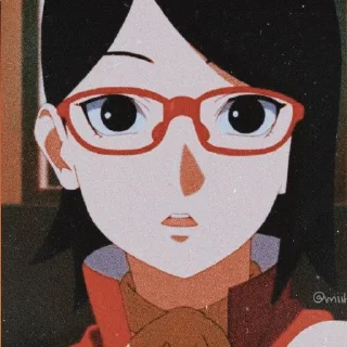 😳 emoji Sarada🛐 Telegram sticker 15 of 20