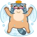 😇 emoji Snow Manul Telegram sticker 11 of 20