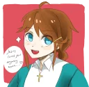 😇 emoji Christ-chan Telegram sticker 20 of 40