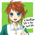 😇 emoji Christ-chan Telegram sticker 22 of 40