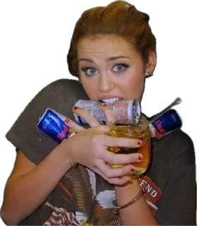 🥤 emoji Miley Cyrus @pooorainpvp Telegram sticker 8 of 120
