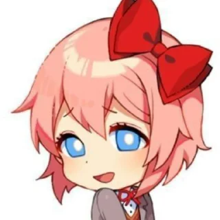👄 emoji Doki Doki Literature Club Telegram sticker 9 of 21