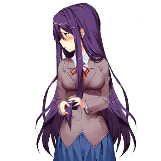 😊 emoji Yuri Doki Doki literature club Telegram sticker 14 of 91