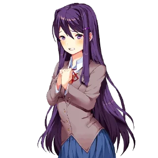 😩 emoji Yuri Doki Doki literature club Telegram sticker 17 of 91