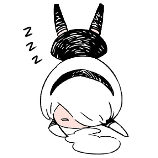 😴 emoji милашка 2B (@dasein0) Telegram sticker 15 of 16