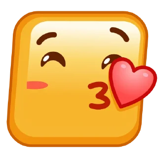 😘 emoji Square Emoji @TgSticker Telegram sticker 8 of 55