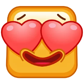 😍 emoji Square Emoji @TgSticker Telegram sticker 6 of 55