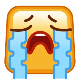 😭 emoji Square Emoji @TgSticker Telegram sticker 18 of 55
