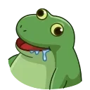 🤤 emoji @TgEmodziBot Concerned Froge emoji by itsRibka Telegram sticker 15 of 25