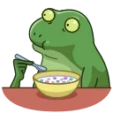 😦 emoji @TgEmodziBot Concerned Froge emoji by itsRibka Telegram sticker 13 of 25
