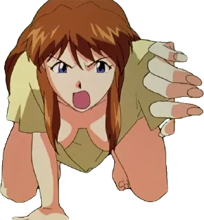 👀 emoji A lot of Asuka (Evangelion) Telegram sticker 21 of 80