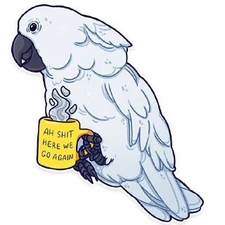 ☕️ emoji ПАПУГИ by @kotypic Telegram sticker 17 of 21