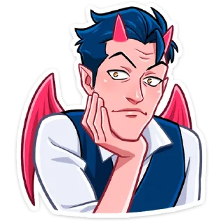 😔 emoji Дьявол (@TgSticker) Telegram sticker 23 of 48