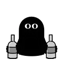 🍾 emoji Complete blackness | @userStikerBot Telegram sticker 5 of 7