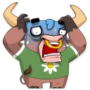 😰 emoji Ringo the Bull Telegram sticker 23 of 26
